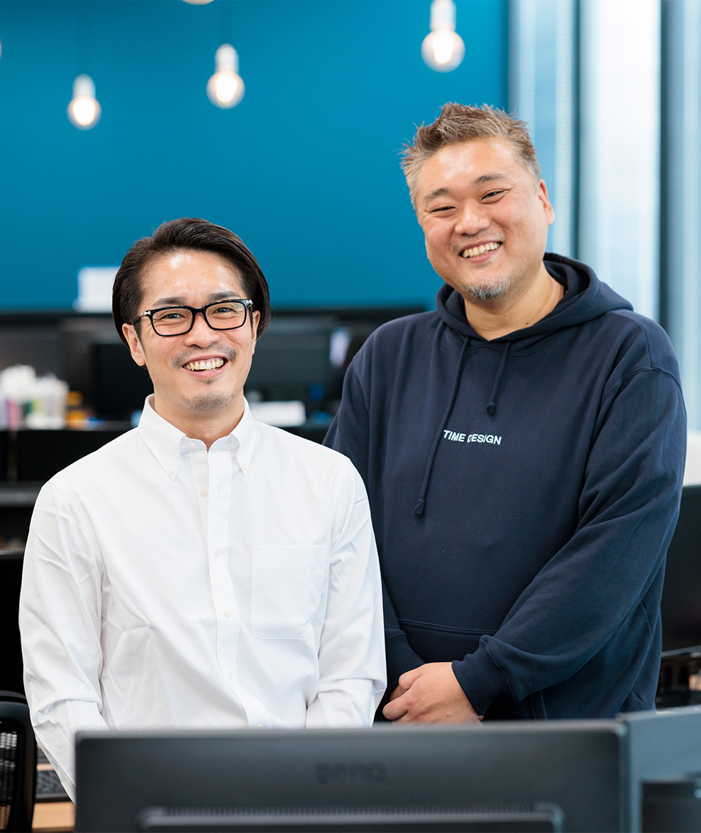 Vice-President and Co-Founder CIO Yoshihiko Tsukuda  Development Div. System Dep. General Manager Manabu Ogawa